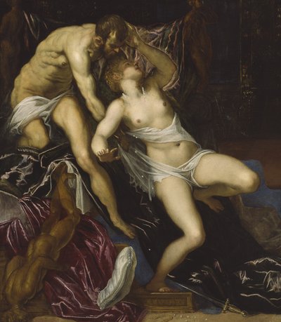 Tarquin en Lucretia door Jacopo Robusti Tintoretto