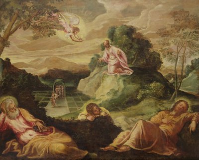 De doodsangst in de tuin door Jacopo Robusti Tintoretto