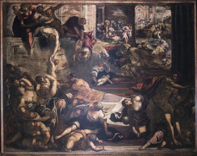 De kindermoord, 1582-1585 door Jacopo Robusti Tintoretto