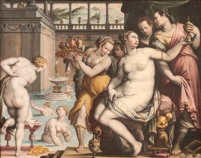 Bathseba bij haar Bad, 1573-1574 door Jacopo Zucchi