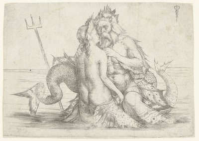 Triton en Nereïde in omhelzing door Jacopo de