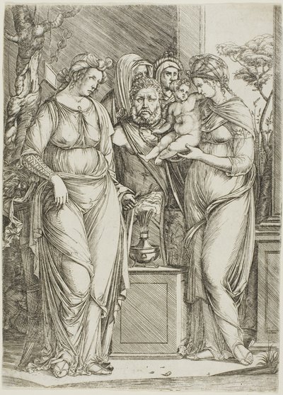 Offer aan Priapus, de grote plaat door Jacopo de