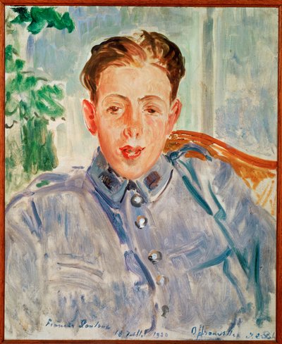 Francis Poulenc, componist (schilderij op doek) door Jacques-Emile Blanche