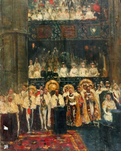De kroning van George V door Jacques Emile Blanche