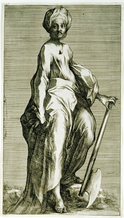 Sint Matthias, ca. 1600-1616 (ets & gravure) door Jacques Bellange