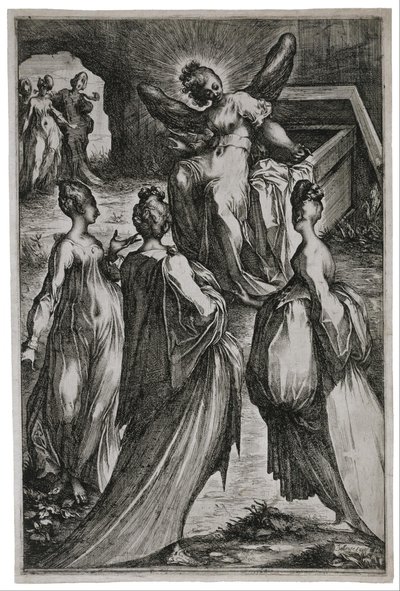 De heilige vrouwen bij het graf door Jacques Bellange