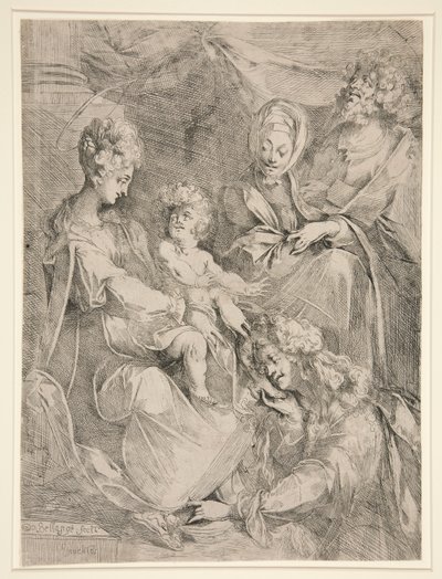 Maagd en Kind met Heiligen door Jacques Bellange
