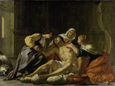 Sint Sebastiaan verzorgd door Irene en haar helpers door Jacques Blanchard