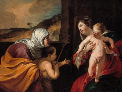 Maagd en Kind met Sint-Elizabeth en de Jonge Sint-Jan de Doper door Jacques Blanchard