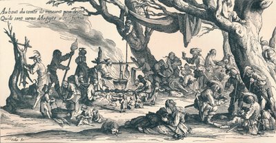 Een kampement van de eerste zigeuners in Centraal-Europa, c1604, 1907 door Jacques Callot
