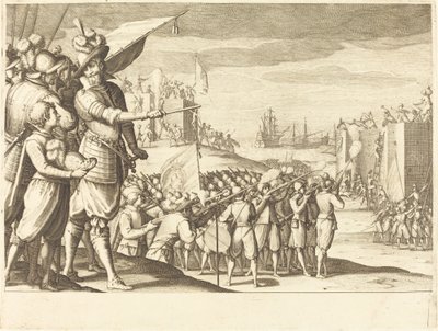Aanval op twee forten door Jacques Callot