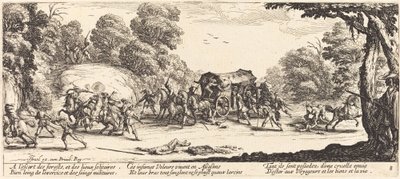 Aanval op een Koets door Jacques Callot