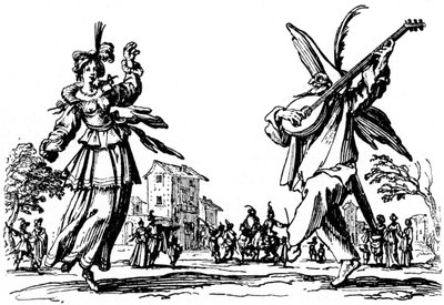 Balli di Sfessania - uit etsen van Jacomo Callot door Jacques Callot
