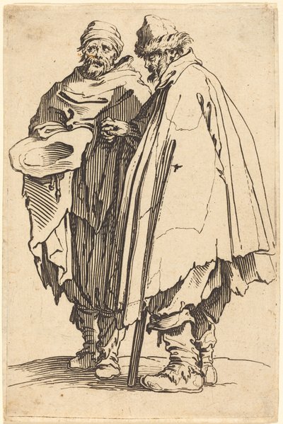 Blinde Bedelaar en Metgezel door Jacques Callot