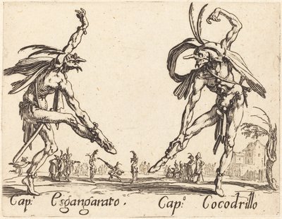 Cap. Esgangarato en Cap. Cocodrillo door Jacques Callot