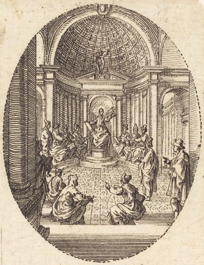Christus onder de dokters door Jacques Callot