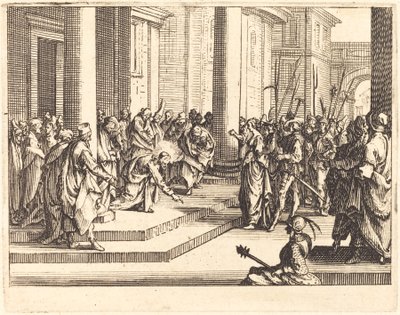 Christus en de Vrouw Betrapt op Overspel door Jacques Callot