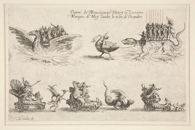 Gevecht bij de Barrière, Entree van Monseigneur Henry de Lorraine door Jacques Callot