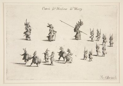 Gevecht bij de Barrière, Entree van M. de Macey door Jacques Callot