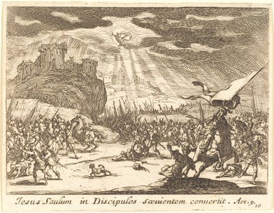 Bekering van Paulus door Jacques Callot