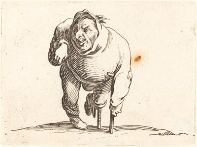 Kreupel met Kruk en Houten Been door Jacques Callot