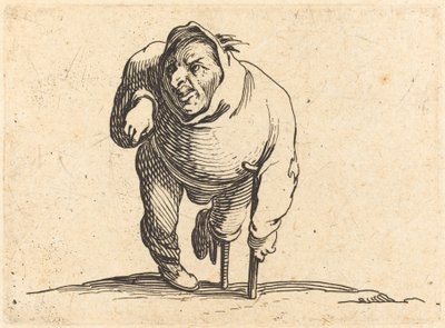 Kreupel met Kruk en Houten Been door Jacques Callot