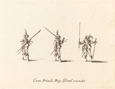 Oefening met het Musket door Jacques Callot
