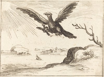 Adelaar en Jong door Jacques Callot