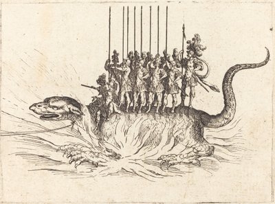 Intocht van Monseigneur Henry de Lorraine, Markies de Moy, onder de naam Pirandre door Jacques Callot