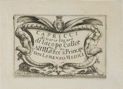 Frontispice, uit Caprices van verschillende figuren (De Caprices) - The Nancy Set door Jacques Callot