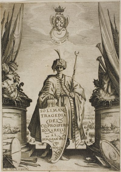 Frontispice, uit Solimano door Jacques Callot
