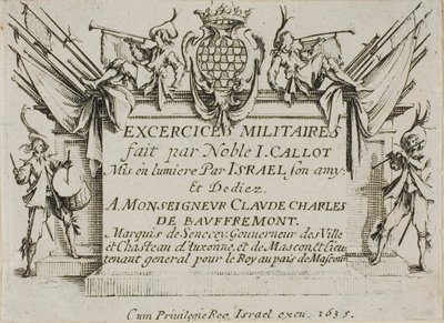 Frontispice, uit De Militaire Oefeningen door Jacques Callot