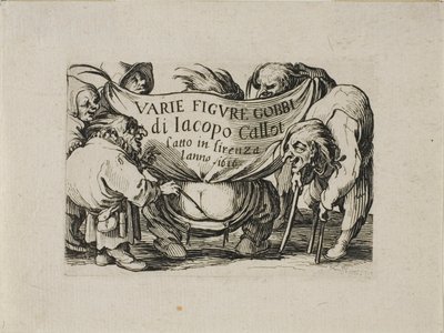 Frontispice, uit Varie Figure Gobbi door Jacques Callot