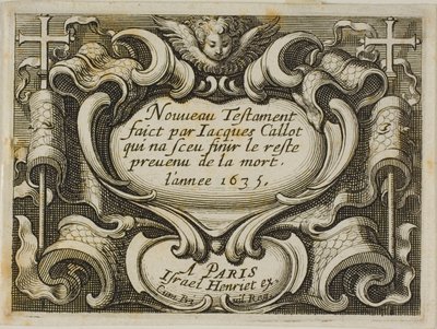 Frontispice, uit het Nieuwe Testament door Jacques Callot