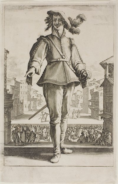 Jacht op vogels, uit Diverse scènes ontworpen in Florence door Jacques Callot