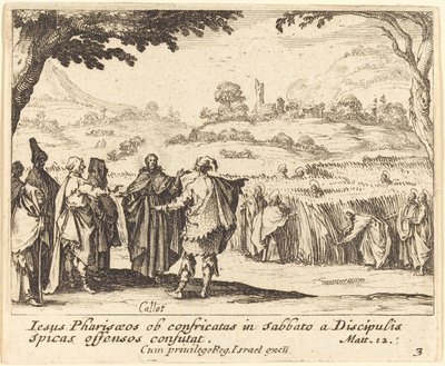 Jezus met de Farizeeën door Jacques Callot