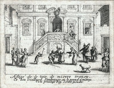 Het leven van de verloren zoon ... (gravure) door Jacques Callot