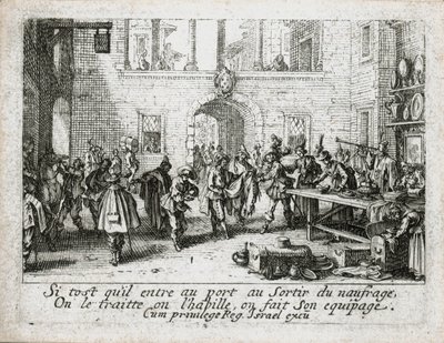 Het leven van de verloren zoon ... (gravure) door Jacques Callot