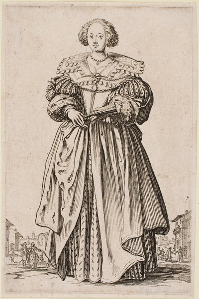 Dame met een waaier, uit de serie 