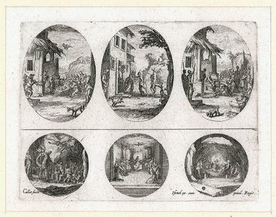 De wonderen van het lijdensverhaal ... (gravure) door Jacques Callot