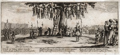 De ellende en tegenspoed van de oorlog ... (gravure) door Jacques Callot