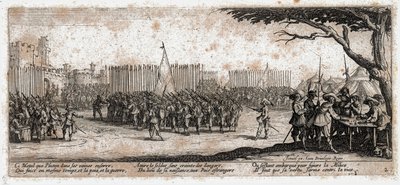 De ellende en tegenspoed van de oorlog ... (gravure) door Jacques Callot