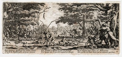 Les Miseres et les Malheurs de la Guerre ... (gravure) door Jacques Callot