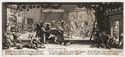De ellende en tegenspoed van de oorlog ... (gravure) door Jacques Callot