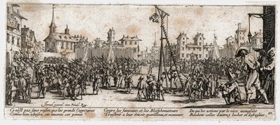 De ellende en tegenspoed van de oorlog ... (gravure) door Jacques Callot
