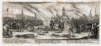 De ellende en tegenspoed van de oorlog ... (gravure) door Jacques Callot