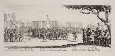 Les Misères et les Malheurs de la Guerre (blad 2) door Jacques Callot