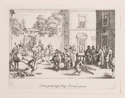Les adieux, uit de serie La vie de l door Jacques Callot