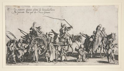 Les bohemiens en marche door Jacques Callot