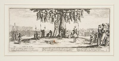 De grote ellende van de oorlog: No. 11 - De ophanging door Jacques Callot